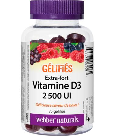 Webber Naturals Ashwagandha Gummy 45 Berry Flavoured Gummies Helps to Reduce Stress & Vitamin D3 2500 IU 75 Gummies For Healthy Bones Teeth - Buy Online on GoSupps.com