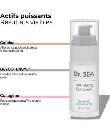DR. SEA - Cr me Contour des Yeux Anti- ge l Acide Hyaluronique & GLYCOTENSYL - Lifting Hydratation & R duction des Cernes - Peau Liss e & clatante - 30ml - Buy Online on GoSupps.com