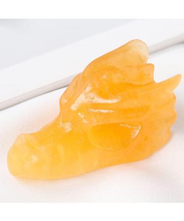 Crystals and Stones Dragon Head Skull Statue Natural Amethyst Reiki Crystal Animal Figurine Carved Collectible Crafts Home Decor Gift (Color : Orange Size : 1.37inch) 1.37inch Orange - Buy Online on GoSupps.com