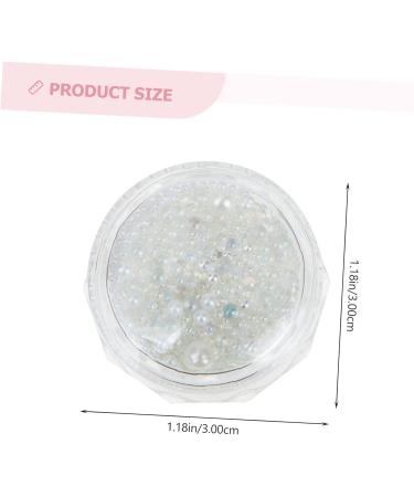 minkissy 8 Boxes Nail Accessory Half Round Imitation Pearls Floral Button up Diy Manicure Pearls White Silk Ribbon Crafts Decoration Floral Decorations Buttons Resin Detachable Supplies - Buy Online on GoSupps.com