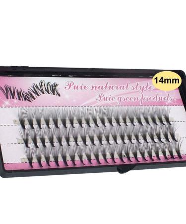 Ogquaton 60 pieces cluster eyelash props reusable fake eyelashes natural stripes eyelash bundle bundle handmade false eyelash pack bulk size 14mm creative and useful