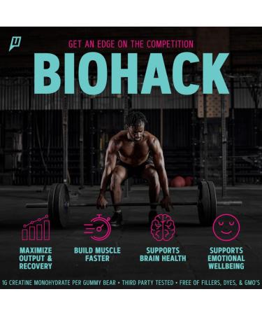 Creatine Monohydrate Gummies - 5000mg | Fast Absorbing Supports Muscle & Performance | 90 Count Blue Raspberry - Buy Now - Buy Online on GoSupps.com