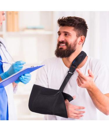 Buy Arm Sling - Breathable Shoulder Immobilizer for Broken Arm Rotator Cuff Injury & Fracture Pain Relief - International Shipping Available - Buy Online on GoSupps.com