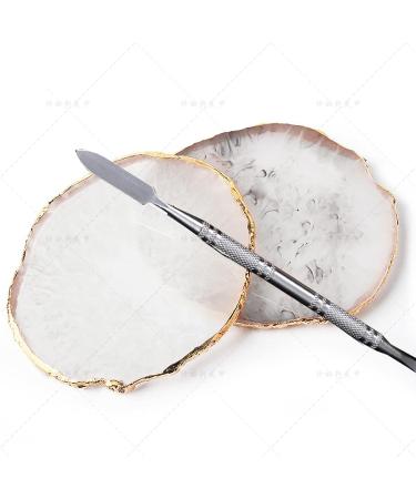 Resin Nail Art Palette with Stirring Rod - Gray | Nail Polish Mixing Palette - Buy Online on GoSupps.com