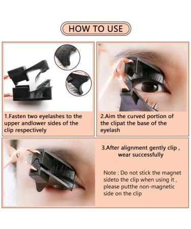Reusable Magnetic False Eyelashes Kit with Applicator - Lightweight and Natural Looking Accent Lashes for Easy Wear (4 Pair Set) - Buy Online on GoSupps.com
