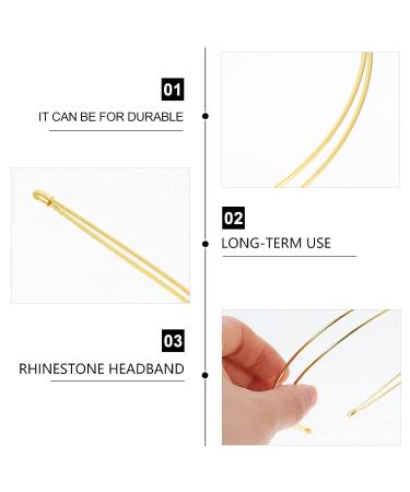 Lurrose 4 Pcs Gold Metal Double Headband Set - Simple and Elegant Wire Headbands for Women and Girls - Perfect for Wedding and Everyday Wear - Buy Online on GoSupps.com
