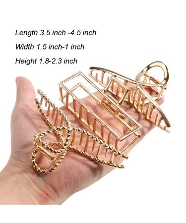 ANBALA Large Metal Hair Claw Clips for Thick & Long Hair - Gold Butterfly Hair Clips for Women - Buy Online on GoSupps.com