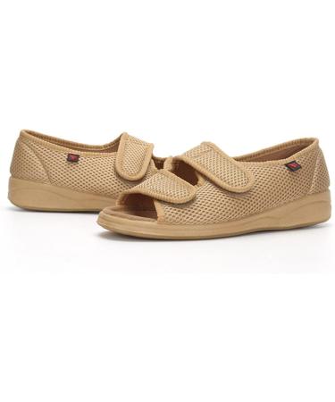 Yytcsjz Men's Adjustable Diabetic Shoes | Comfy Breathable Slippers for Edema Swollen Feet | Perfect Gift for Elderly Parents | 5.5 Khaki - Buy Online on GoSupps.com