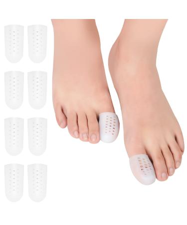 Big Toe Protectors Breathable Toe Caps with Holes 8 Pack Gel Toe Protectors Sleeves Prevent from Pain of Corns Blisters Calluses Hammer Toe Cushions Toes Calluses