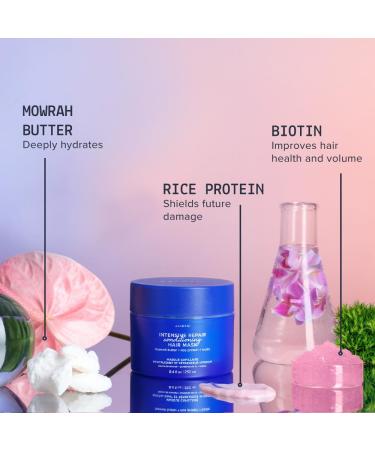 AAVRANI Intensive Repair Conditioning Hair Mask | Vegan Hair Mask for Dry Damaged Hair with Biotin Rice Protein & Mowrah Butter - 8.4 Oz - International Shipping Available - Buy Online on GoSupps.com