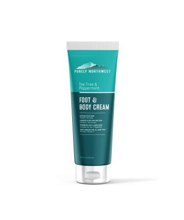 Purely Northwest-Tea Tree Oil Foot & Body Cream: Extra Strength  Pairs well with Jock Itch/Athletes Foot Creams & Sprays-For Itchy & Burning-Softens & Hydrates Dry Callused Skin Super-Size 8 Oz.