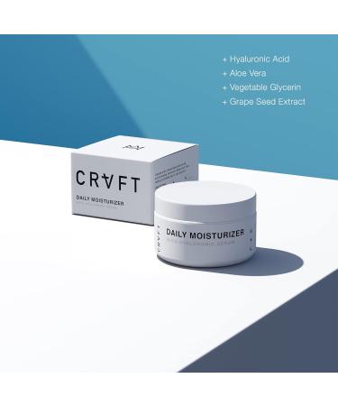CRVFT Men's Daily Facial Moisturizer 1oz | Deep Hydration for All Skin Types | Hyaluronic Acid | Paraben & Sulfate Free | Made in USA | AM/PM Use - Buy Online on GoSupps.com