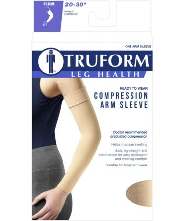 Truform Lymphedema Compression Arm Sleeve - 20-30 mmHg Post Mastectomy Support - Beige - Large (Pack of 1) | International Shipping - Buy Online on GoSupps.com