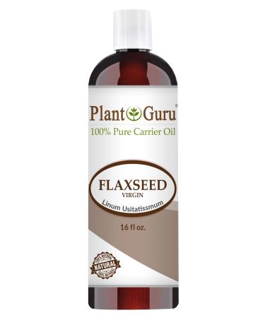 Flaxseed Oil 16 oz Virgin  Unrefined Cold Pressed 100% Pure Natural Carrier - Skin  Body And Face. Great For Psoriasis  DYI Creams  Lotions and Lip balms. - Buy Online on GoSupps.com