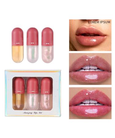 3pcs Lip Gloss Set - Nourishing Lip Plumper & Moisturizing Lip Care for Sexy Full Lips | International Shipping Available - Buy Online on GoSupps.com
