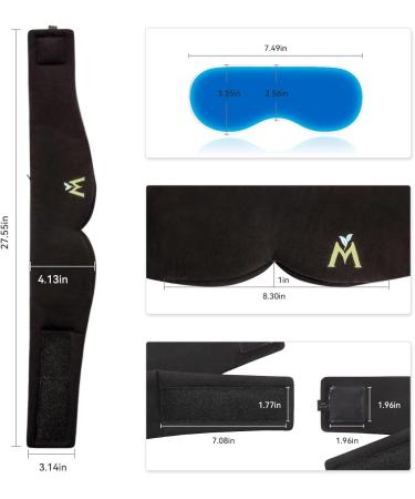 Mavogel Weighted Sleep Mask - Cooling Gel Eye Mask for Puffiness Migraine Relief & Light Blocking - Ideal Gift for Women & Men - Buy Online on GoSupps.com