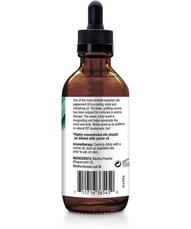 Ethereal Nature 100% Pure Peppermint Oil - Ideal for Aromatherapy, Skin, Hair & Nail Care - 4 fl oz - Buy Online on GoSupps.com