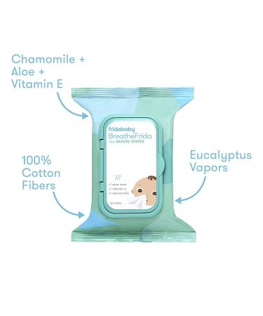 BreatheFrida Vapor Wipes by Frida Baby - 30 Count Pack for Nose or Chest - Buy Online on GoSupps.com