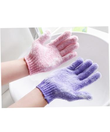 Hemoton Exfoliating Shower Gloves - Body Scrub & Bath Exfoliator | Purple Medium Size for Soft Skin - Buy Online on GoSupps.com