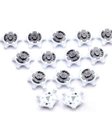 Atbsq 20Pcs Black Easy Replacement THiNTech Spikes 2010 Golf Shoes Horizontal-White
