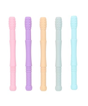 Nopperz toothing aid with bite ring bite tube baby five -pack - relief and color joy for happy babies on the way to the first teeth BPA -free made of silicone - Buy Online on GoSupps.com