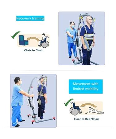 Liulijun Transfer Still Sling - Full Body Lift Aid for Standing & Walking | Padded Support for Thighs Hips Waist & Back | Exercise Belt in Blue - Buy Online on GoSupps.com