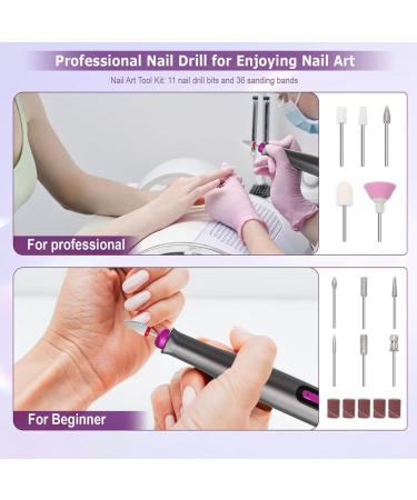GOSIA Electric Nail Drill Professional Nail Kit for Acrylic Gel Rechargeable Portable Nail Set - Buy Online on GoSupps.com