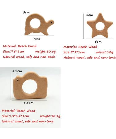 Alenybeby Nature Baby Teething Toys Set - 11pc Wooden Teether Rings | Organic Handmade Pendant | Montessori Infant Shower Gift (Type 1) - Buy Online on GoSupps.com