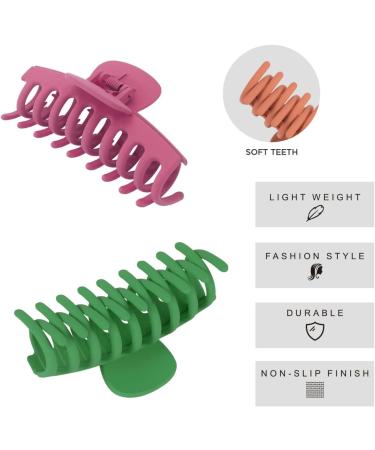 LUXRIT Hair Clips For Women | 3.5 Inch Medium Large Claw Clips for thick hair | 8 Pcs Hair Clips Women | Perfect Colorful series of hair styling accessories for women - Buy Online on GoSupps.com
