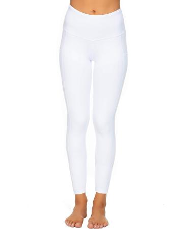 Kcutteyg Women's Yoga Pants with Pockets | High Waisted Leggings for Workout & Sports | White, Medium - Buy Online on GoSupps.com