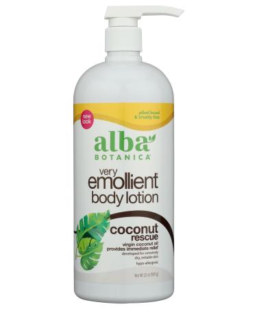 Alba Botanica Very Emollient Body Lotion Coconut Rescue 32 oz. (Packaging May Vary)