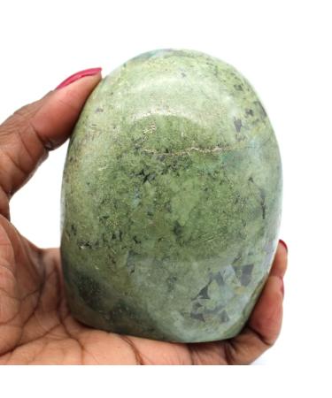 G n rique Madagascan Feldspar Rock Natural Green 700g 85mm