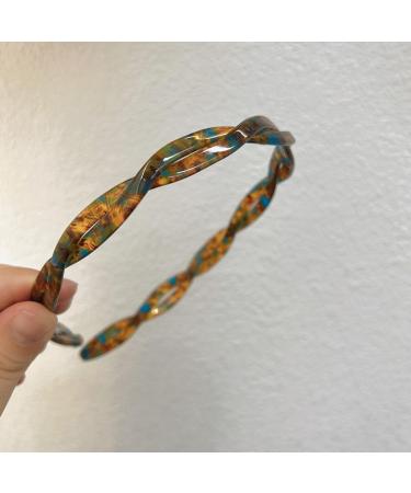 One Piece Elegant Shark Tooth Headband Fashionable Beige Acetate Headband Wave Spiral Tooth Head Band for Women Men Girls - Buy Online on GoSupps.com