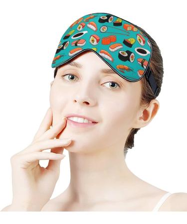 Buy Japanese Sushi Sleep Mask for Women | Adjustable Eye Shades Cover with Elastic Strap - Perfect for Travel & Relaxation - Buy Online on GoSupps.com