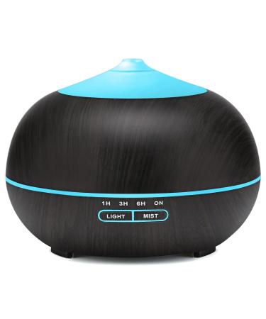 Essential oils diffuse aroma humidifier: 400ml wood air diffuser ultrasound electrical aromatherapy venerbler cool manure fragrance humidifier with led light room bedroom office apartment - Buy Online on GoSupps.com
