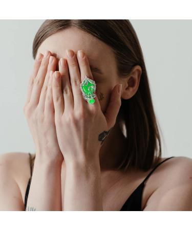 Beaupretty Aroma Ring Box Set for Women | Exaggerate Decorative Diffuser Rings - Green - 4x3cm - Buy Online on GoSupps.com