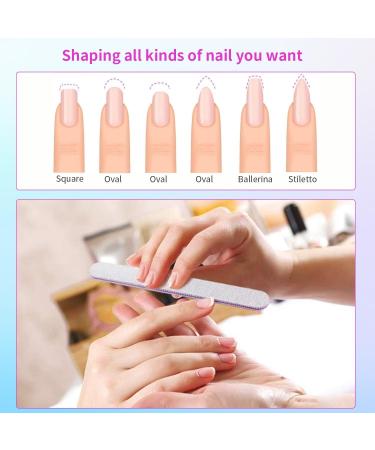 100/180 Nail Files - 20 Washable & Reusable Files for Gel & Natural Nails - Ideal for Men & Women (White/Black) - Buy Online on GoSupps.com