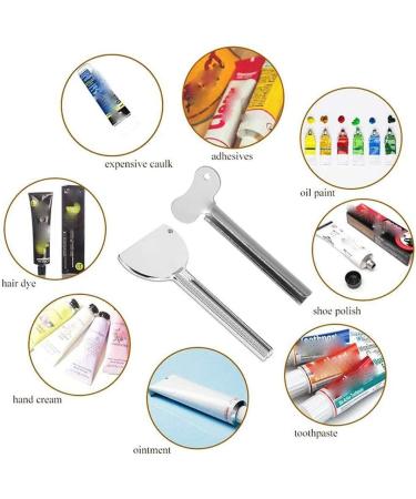 Luejnbogty 10 Pieces Metal Toothpaste Squeezer Tube Squeezer Press Key Tube Squeezer for Family Washroom Bathroom Toothpaste Etc - Buy Online on GoSupps.com