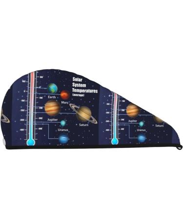 Super Absorbent Microfiber Hair Towel - Coral Velvet Quick Dry Wrap for Long Curly & Thick Hair | Solar System Temperatures Diagram Design - Buy Online on GoSupps.com