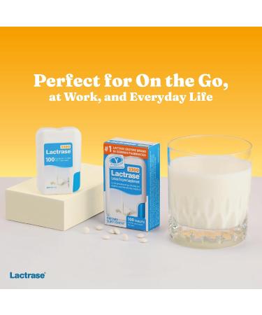 Lactrase Tablet Dispenser #1 Lactase Brand in German Pharmacies Original 3 300 FCC Lactase Units 100 Fast-Acting Pills for Lactose Intolerance Enjoy Dairy Again 100 Count (Pack of 1) - Buy Online on GoSupps.com
