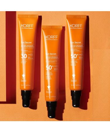 Korff Sun Secret Face Fluid Spf30 Soft Texture Fluid Cream High Uvb and Grape Protection Biodegradable Water Resistant 50 ml - Buy Online on GoSupps.com