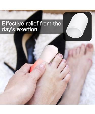 Madholly 20 PCS Gel Toe Caps - Silicone Toe Protectors for Callus Prevention - White - Men and Women - Small/Large - Buy Online on GoSupps.com