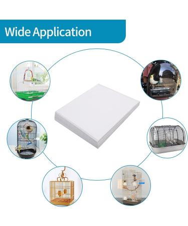 Non-Woven Bird Cage Liners - 100 Precut Absorbent Sheets for Bird Parrot Cages | 12.210in - Buy Online on GoSupps.com
