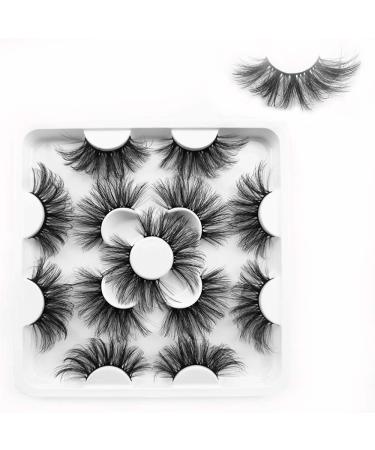 Ochilima 25mm Handmade 8D False Eyelashes - Long Soft Stripes 7 Pairs for Daring Makeup - Buy Online on GoSupps.com