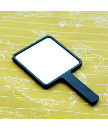 TOPYHL Rectangle Handheld Mirror with Handle - Travel Cosmetic Mirror in Black - Buy Online on GoSupps.com