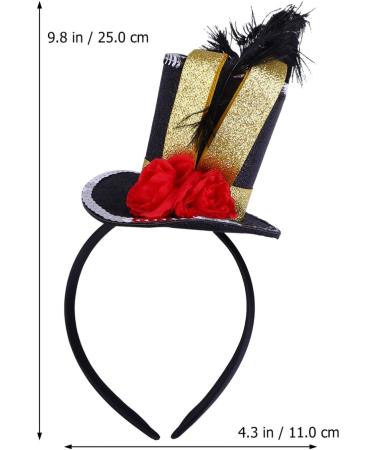 minkissy Circus Headband With Glitter Ribbon Flower And Top Hat Hair Hoop For Kids Birthday Halloween Party - Buy Online on GoSupps.com