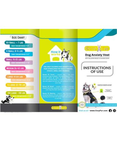 Cozy Vest 3-in-1 Dog Anxiety Vest Music & Aromatherapy Coat Relaxing Sound & Essential Oil Scent Canine Stress Relief Fireworks Thunder Separation Shirt Jacket Thunderstorm (Gray XL 65-110 Lbs ) XL 65-110 Lbs Gray - Buy Online on GoSupps.com