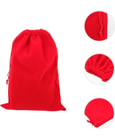 VINTORKY 3pcs Hair Dryer Storage Bag Hair Blower Pouches Large Storage Bag Drawstring Pouches Flannel Red - Buy Online on GoSupps.com
