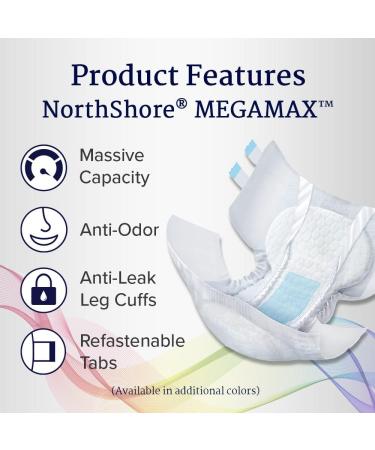 NorthShore MegaMax Tab-Style Briefs White Medium - Pack of 10 - Buy Online on GoSupps.com