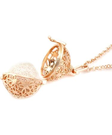 Buy CoolJewelry Aromatherapy Essential Oil Diffuser Necklace - Golden Butterfly Locket Pendant with 6 Lava Stones for Women & Girls - International Shipping Available - Buy Online on GoSupps.com